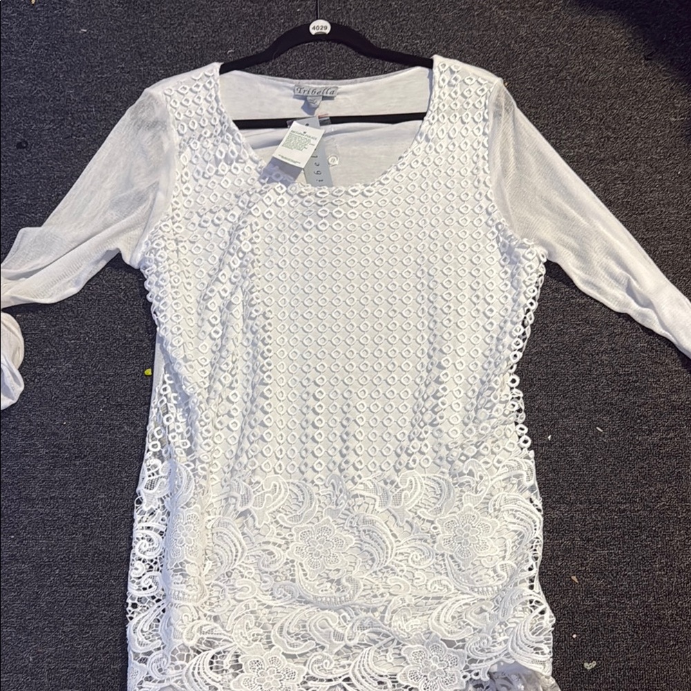 White Lace Overlay Dress
